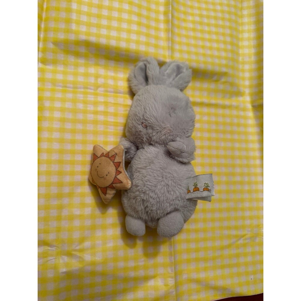 Bunnies by the Bay Sweet Bloom Bunny Stuffed Animal With Toy Sun and Moon 9"
